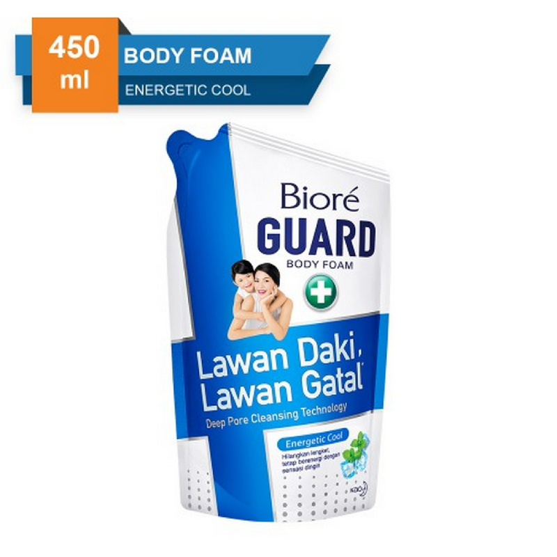 Biore Body Foam Active Antibacterial Pouch 450 ml