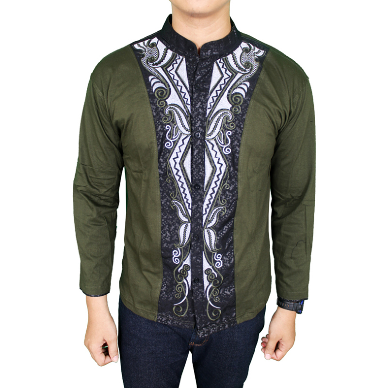 Gudang Fashion Baju Koko Lengan Panjang Terbaru Baju Koko Modern Hijau