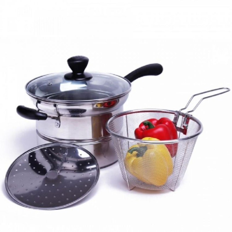Korean Pot Multifungsi 3 in 1 Deepfryer Cooker Steamer