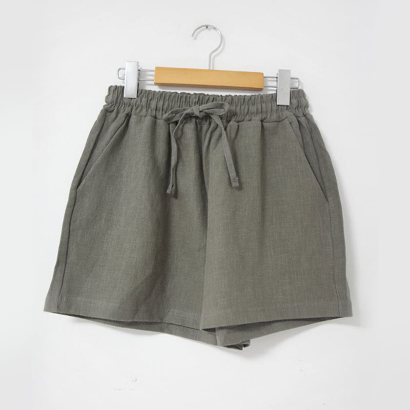 Linen String Shorts (5color) KHAKI