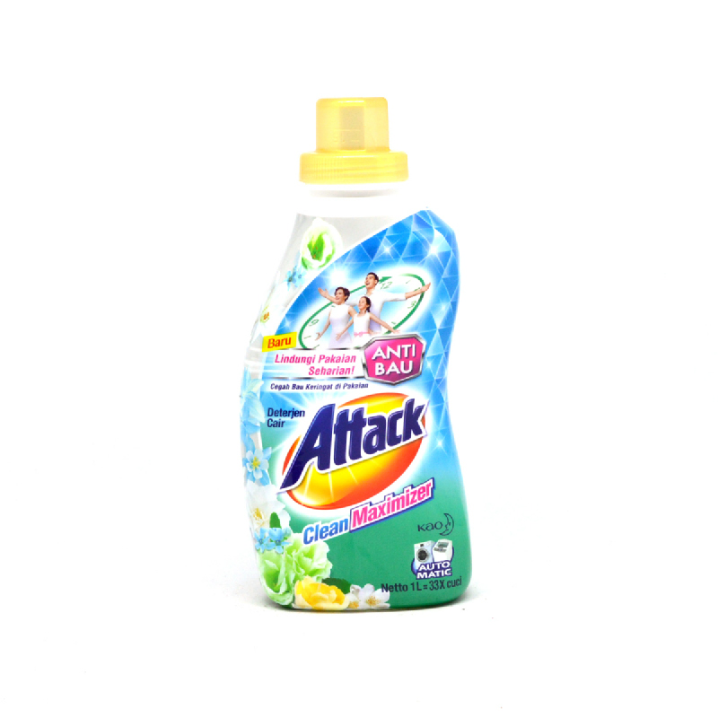 Attack Detergen Cair Clean Maximizer Botol 1 L