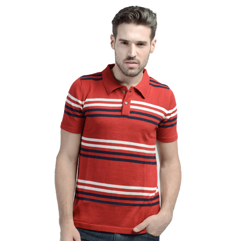 Red Striped Polo Shirt