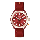 Alexandre Christie Aurora AC 2928 LHRRGRE Ladies Red Dial Red Rubber Strap