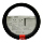 AQ Carbon Steering Cover Sarung Stir Mobil Aksesoris Mobil [Japan Import] Black-Red Small