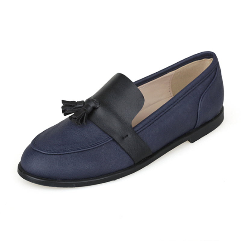 Loafer S29027 Tassel belted loafer Navy 1cm