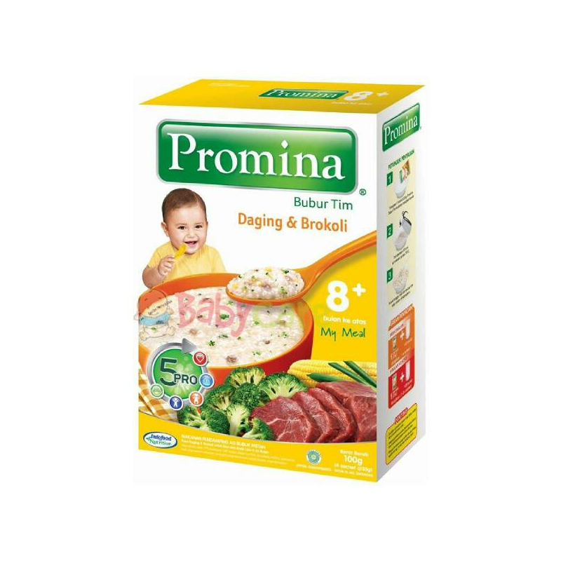 Promina Bubur Tim Rasa Daging & Brokoli 100 Gr
