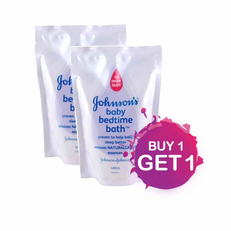 Johnsons Baby Bedtime Bath 400 Ml Refill (Buy 1 Get 1)