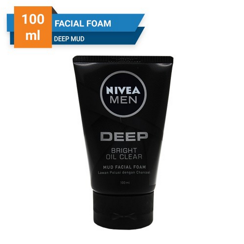 Nivea Men Facial Foam Clean Deep Bright Oil Clear 100 ml