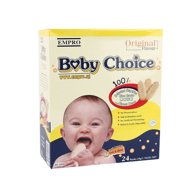 Baby Choice Rice Crackers Original 50 Gr
