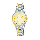 Alba AH7V62X1 Ladies Champagne Patterned Dial Dual Tone Stainless Steel Strap