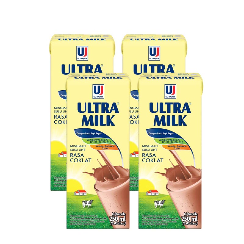 Ultra Milk Uht Chocolate 250Ml (Get 4)