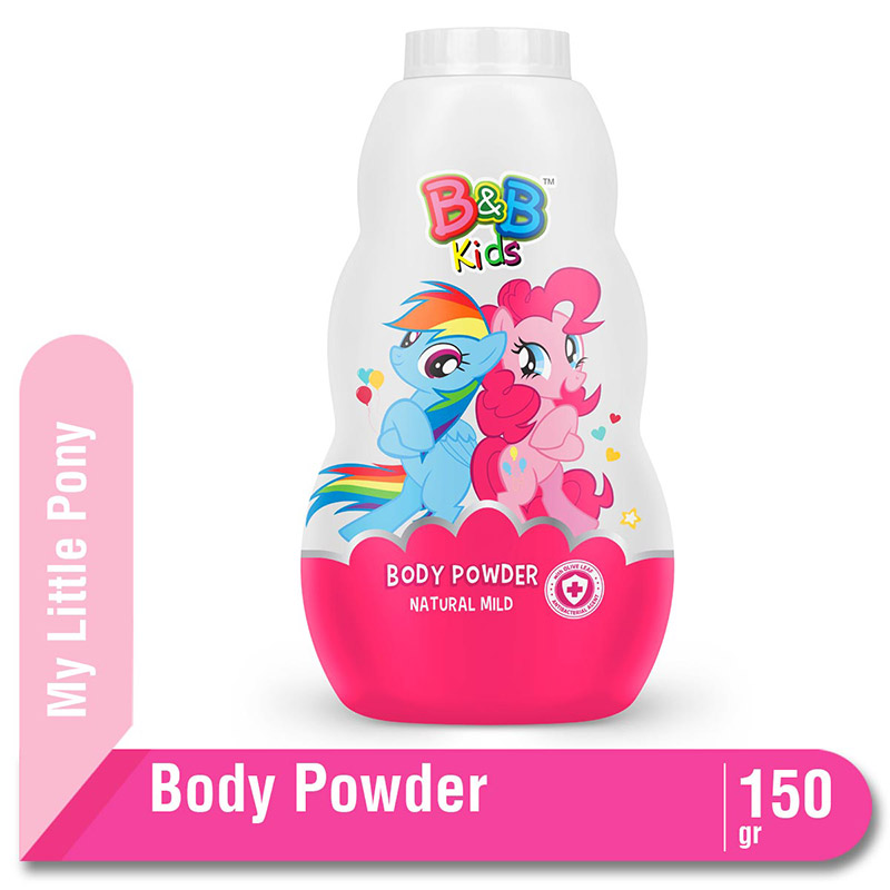 B&B Kids Body Powder Little Pony Natural Mild 150 Gr