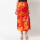 Duapola Layers Cotton Long Skirt Orange