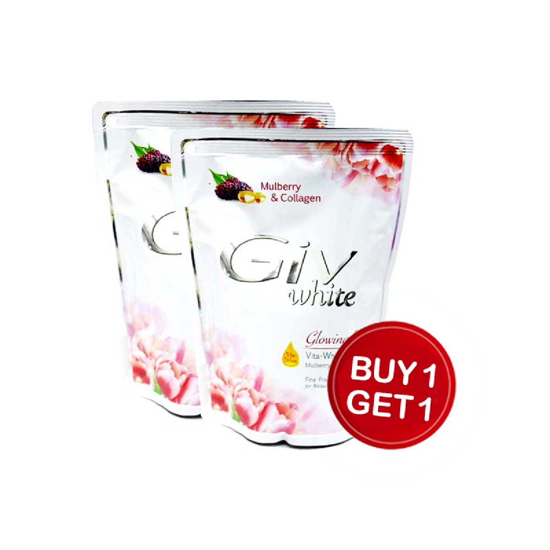 Giv Body Wash Glowing White Mulberry Pouch 450 Ml (Buy 1 Get 1)