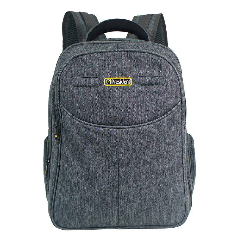 President 06552-03 Backpack with removebale Laptop Case + Rain Cover Black