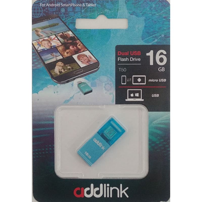 addlink OTG DUAL USB & TYPE C 16GB BLUE ad16GBT50B2BL 1905675