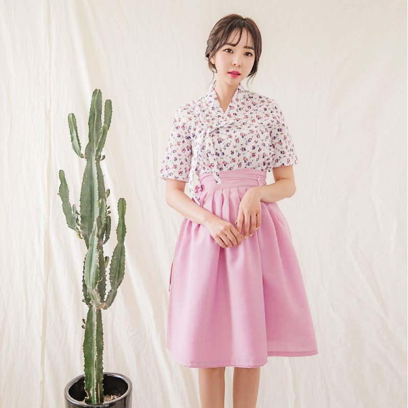 Envylook Daily Hanbok Skirt - Pink