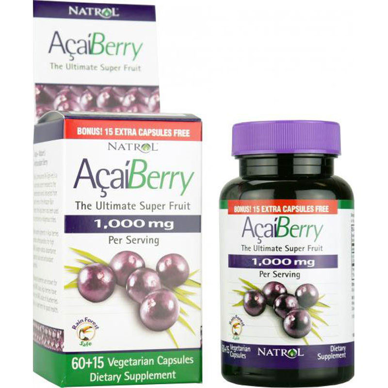 Acai Berry Suplemen Kesehatan 1000mg - 60 + 15 Capsules (Expired Date Mar20)