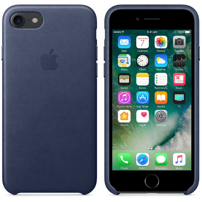 iPhone 7 Leather Case - Midnight Blue