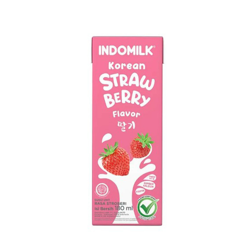 Indomilk Uht Korean Strawberry 180Ml