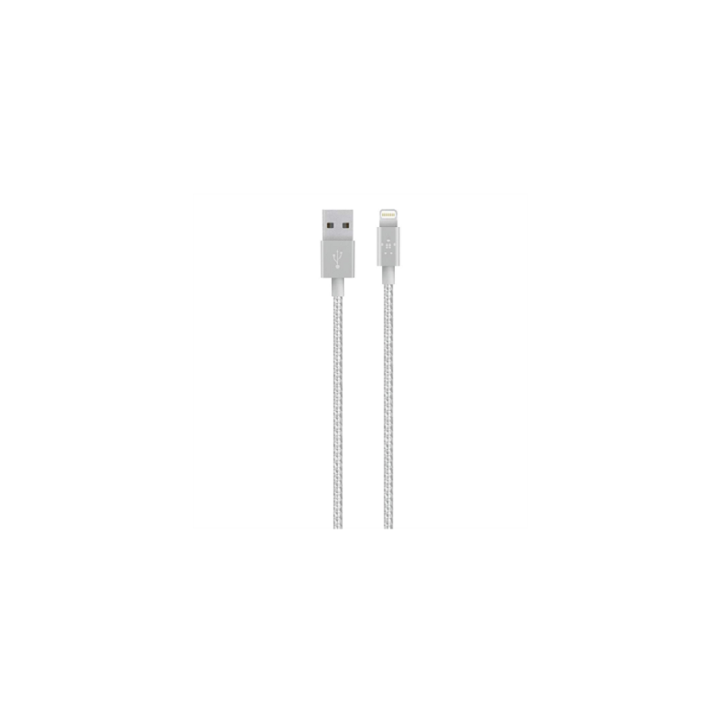 Belkin Lightning To USB Cable Premium (Metallic Finish) 1 2M Silver