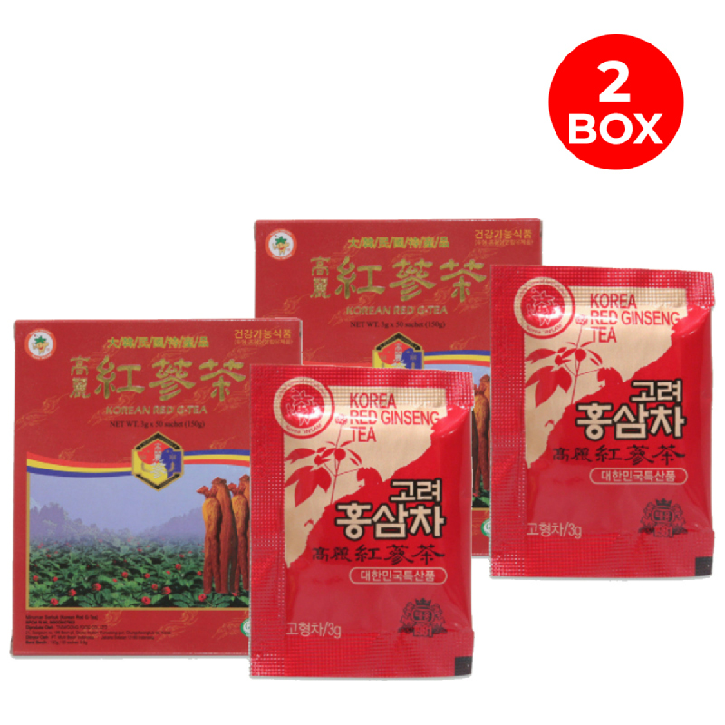 Korean Red Ginseng Tea 50 Sachets 2 Box