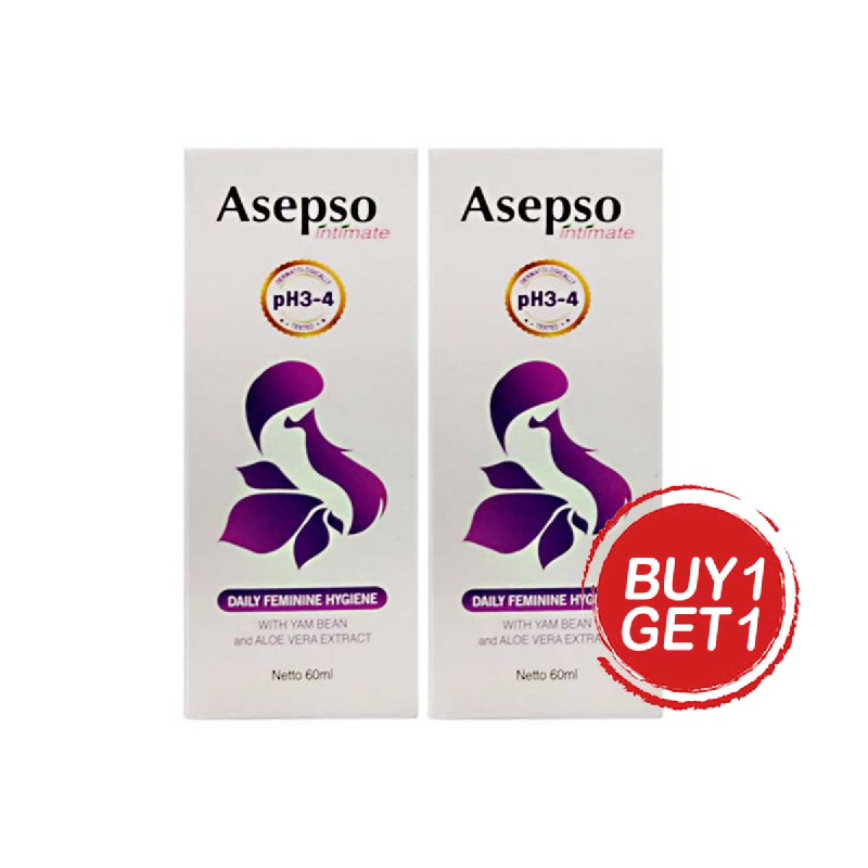 Asepso Intimate Feminine Hygiene 60Ml (Buy 1 Get 1)
