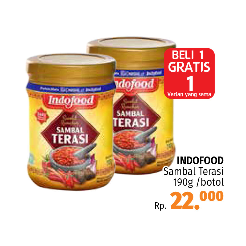 Indofood Sambal Terasi 190 G (Buy 1 Get 1)