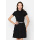 Agatha Skater Dress With Pointed Flat Collar Black