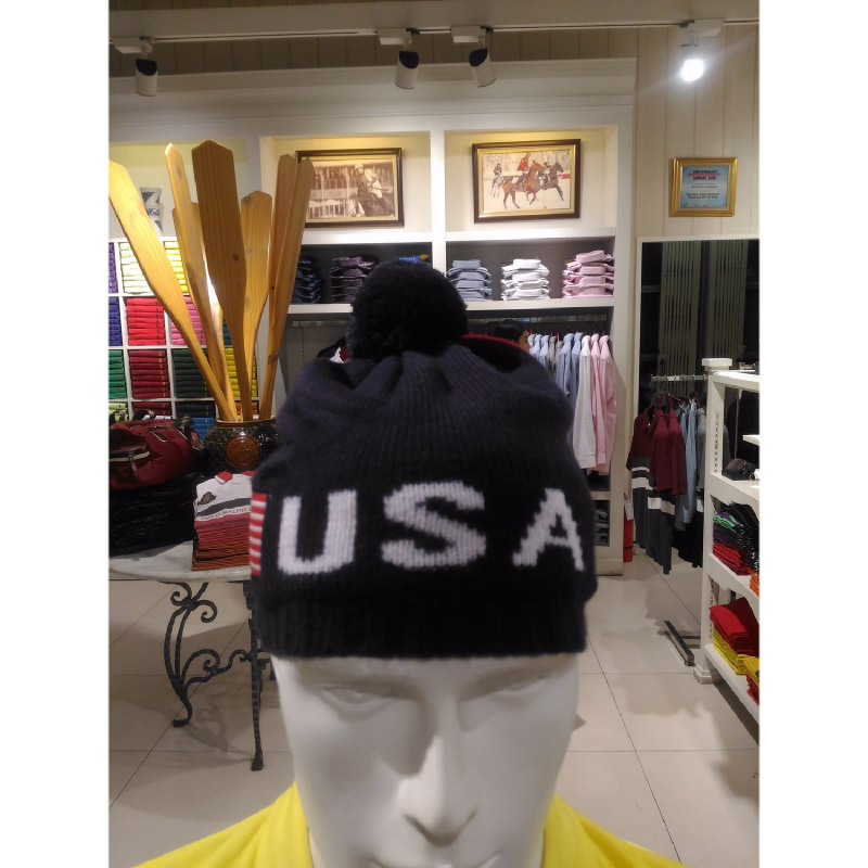 black polo winter hat