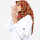 Anakara Square Headscarf Fleur De Bambou Red