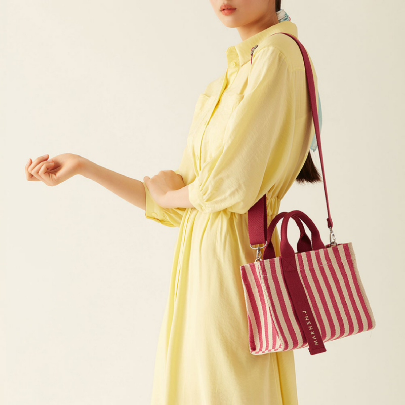 Marhen J Rico Mini Bag (Stripe) - Fusia Pink