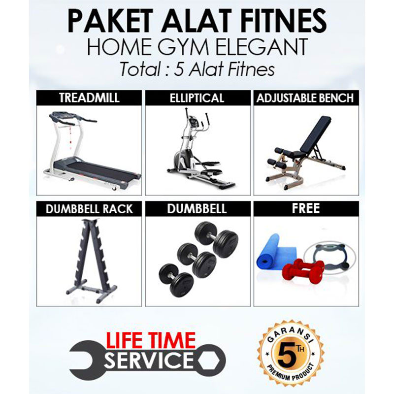 Fitplus Paket Alat Fitnes Home Gym Elegant