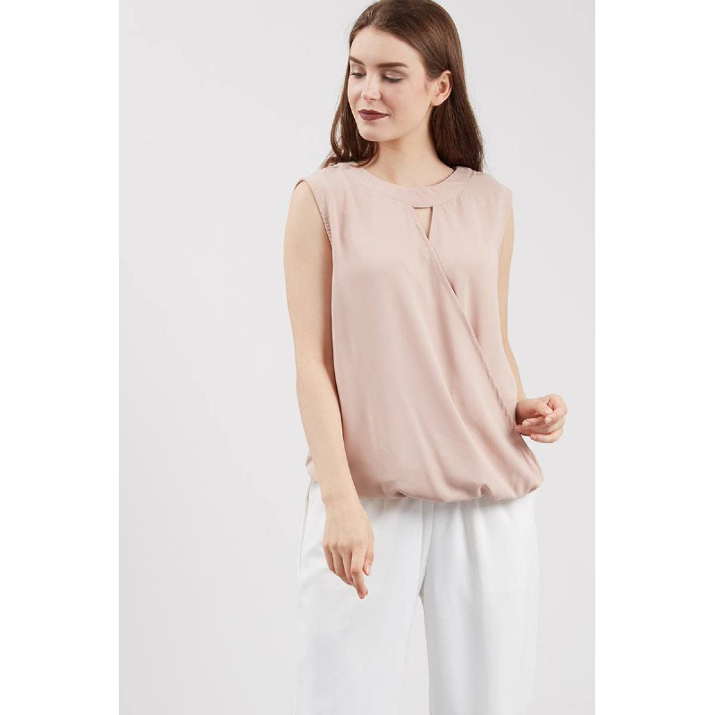 Valyn Drape Top Khaki