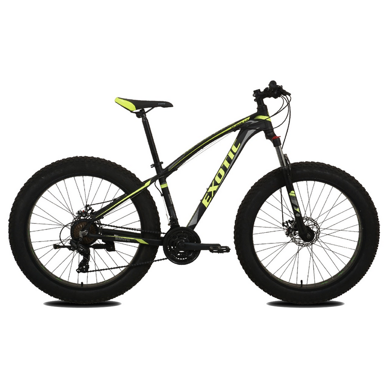  Exotic  Sepeda MTB 26  ET  2658  Ban 4 0 Black Neon Green 