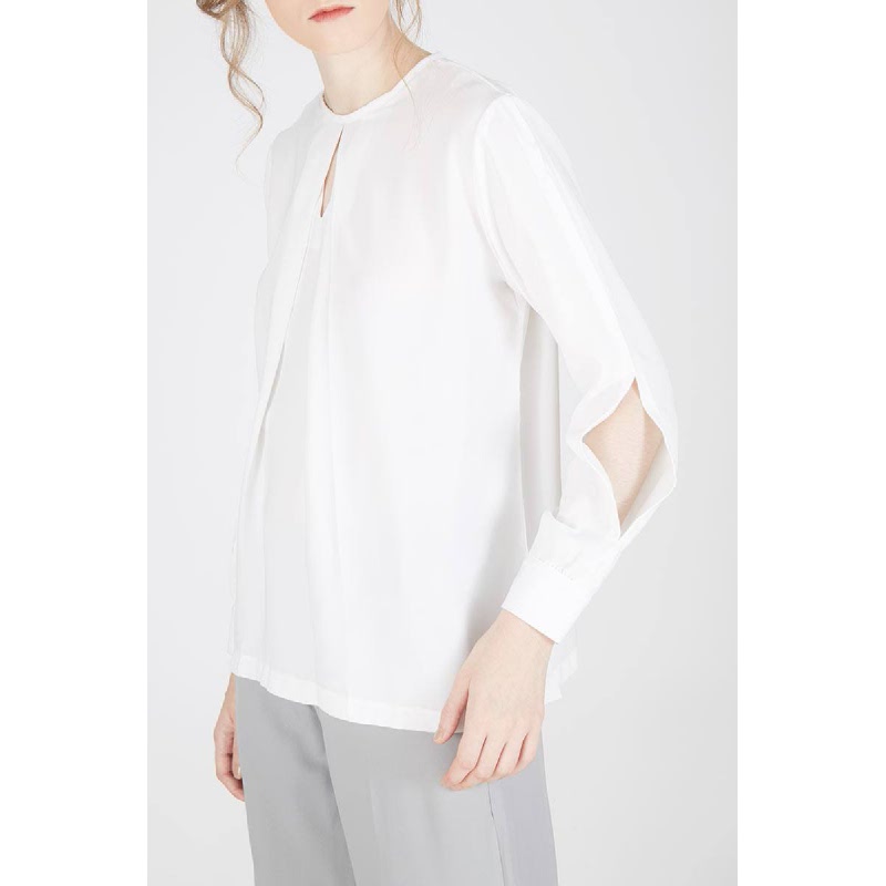 Mariam Slit Sleeve Blouse In Off white