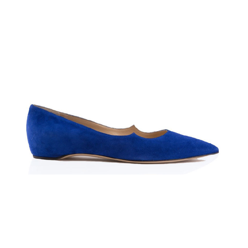 Paul Andrew Suede Flats Blue