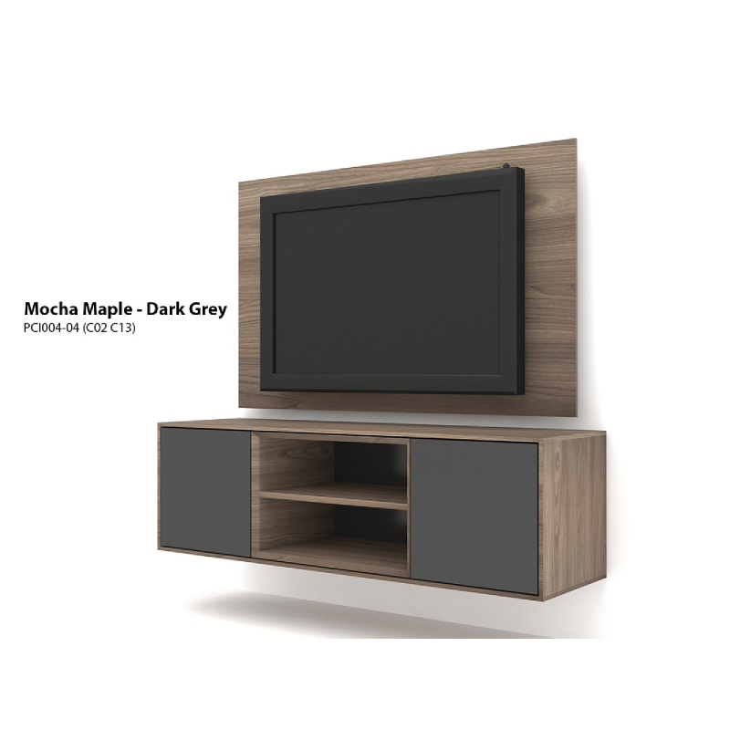 Case Cabinet TV Panel Mocha Maple - Dark Grey PCI004-04-C13-C02