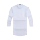 Henley Neck Three Quarter Roll-up Linen Shirt GS7203C - White