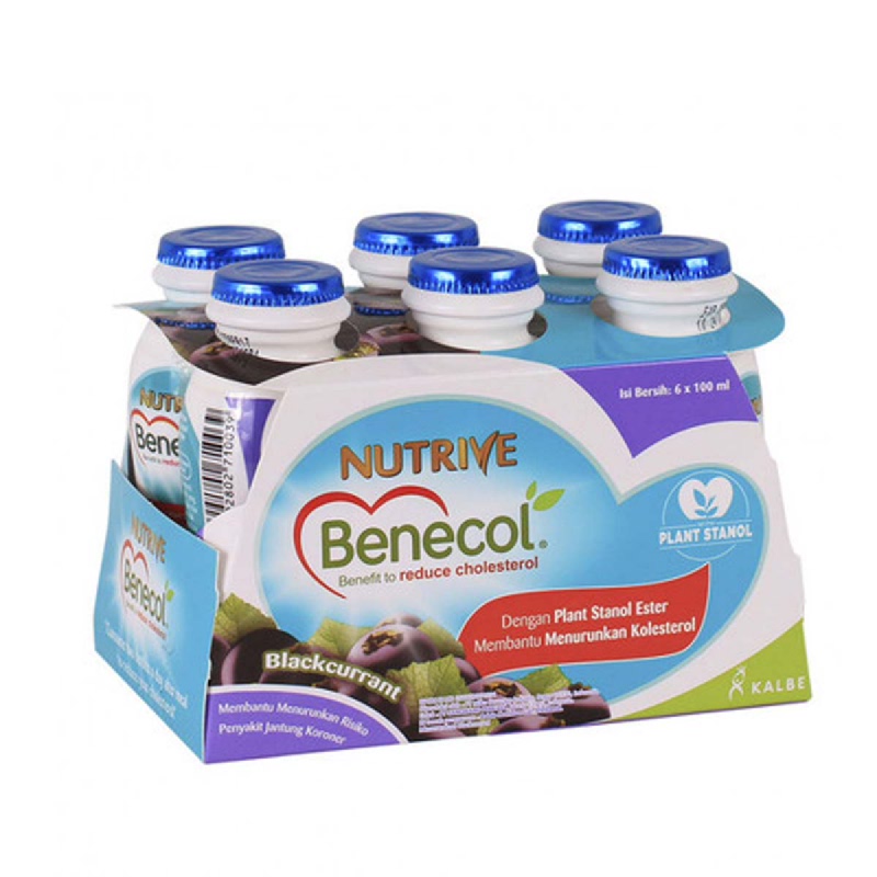 Nut Benecol No Added Sugar Blackcurrent 6 X100 Ml