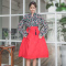 Envylook Daily Hanbok Skirt - Red