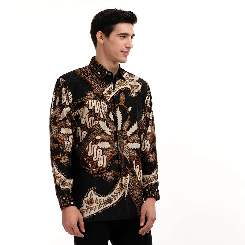 Batik Semar Full Fr Atbm Tl Brn Exclusive Shirt Black