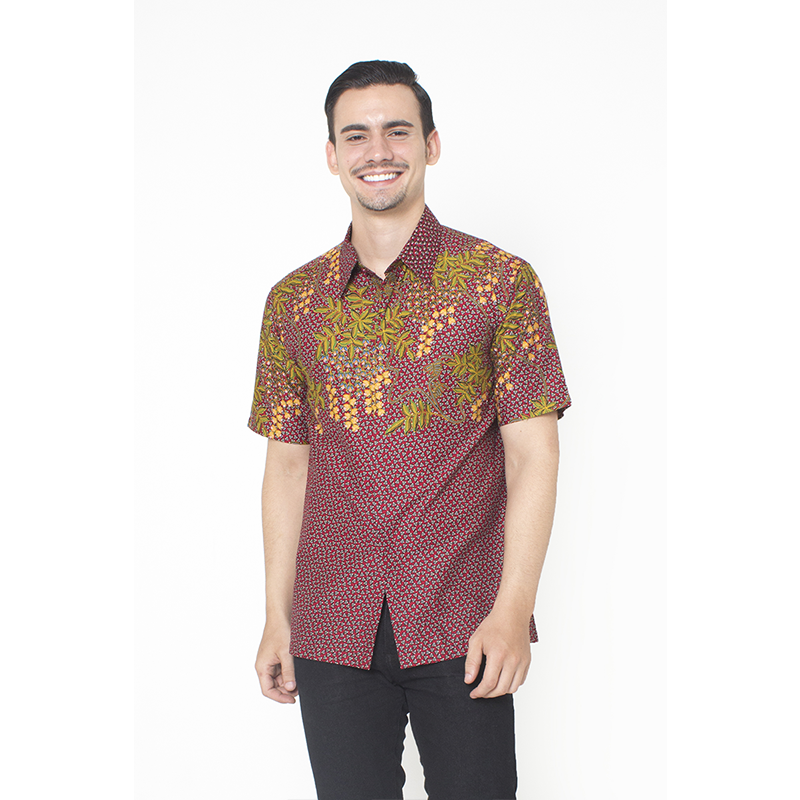 Arjuna Weda Hem Batik Sawat Manggar Merah