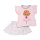 Baby Tee & Skirt Set - Flower Pink