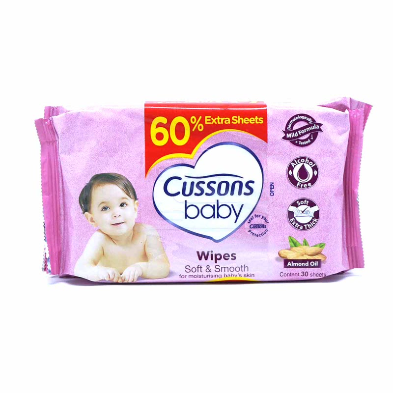 Cussons Tisu Basah Bayi Soft & Smooth 50 Sheet