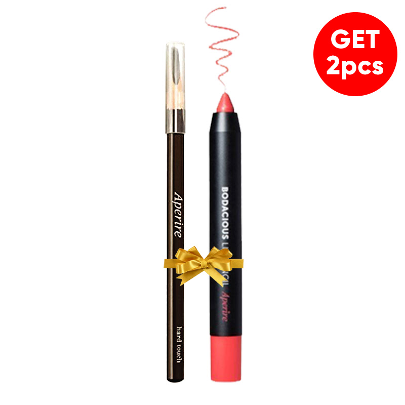 Aperire Perfect Stay Eye Brow Pencil - Hard Touch 3.3 G + Aperire Bodacious Lip Pencil 4 G