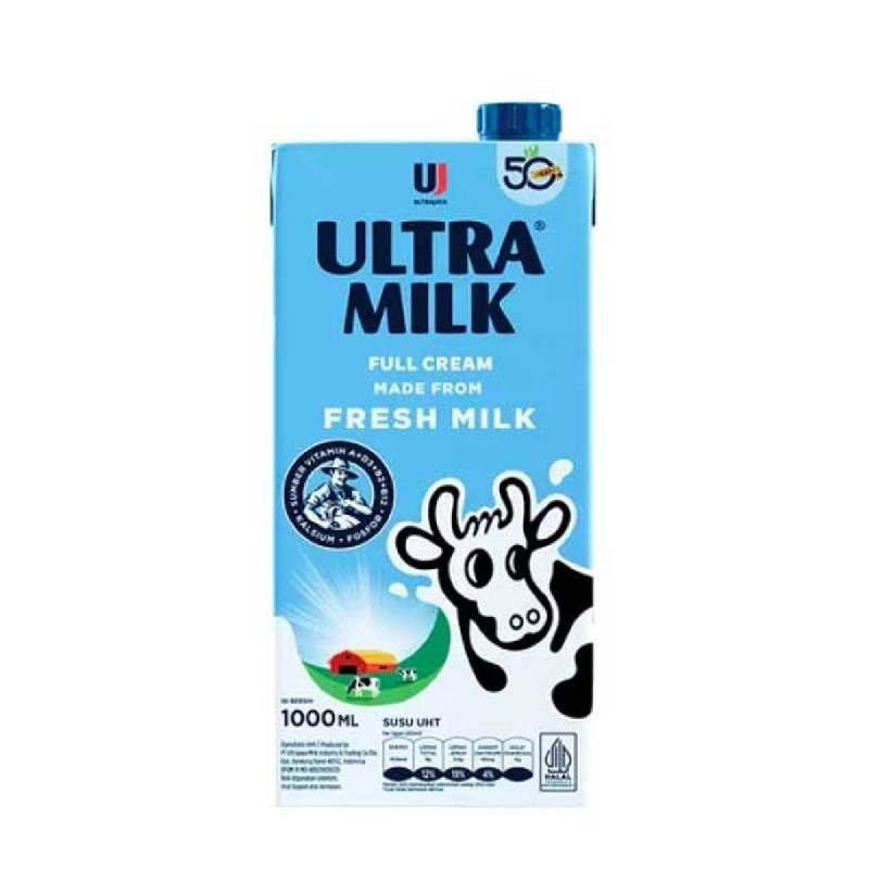 Ultra Milk UHT Plain 1000Ml