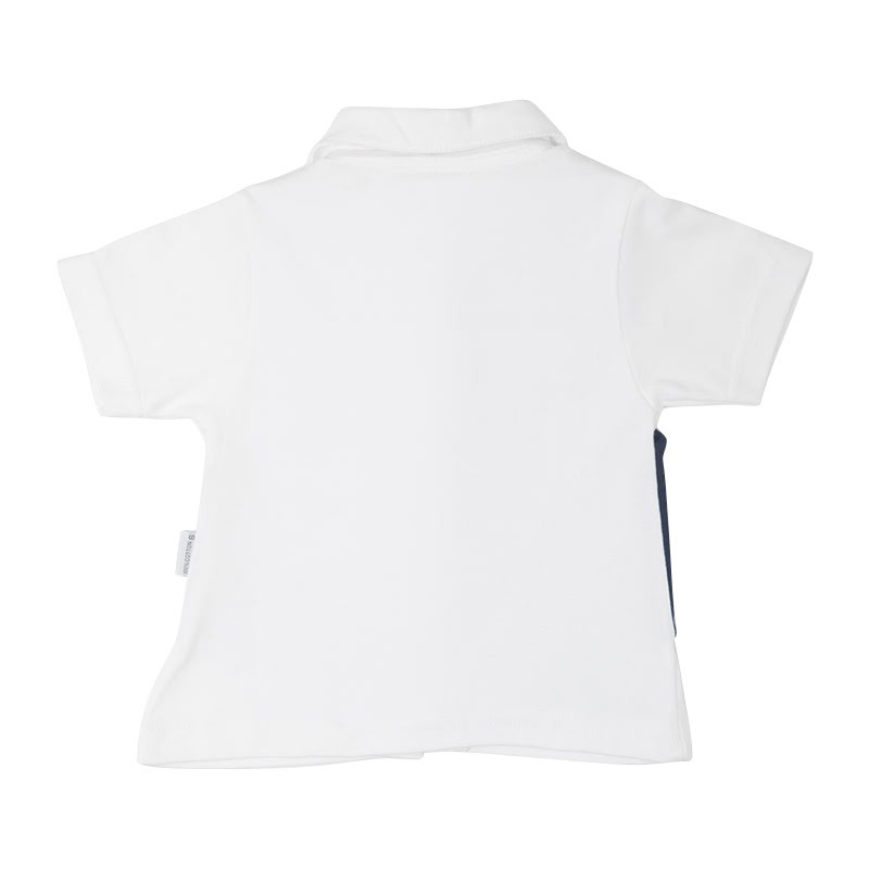 Baby Boy Cycle Team Top & Long Pant Set with Tie - Navy