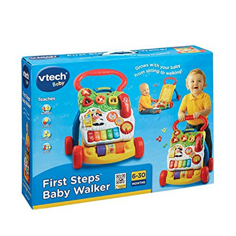 First Steps Baby Activity Walker VTech Learning Words Shapes Animals Colours Toy