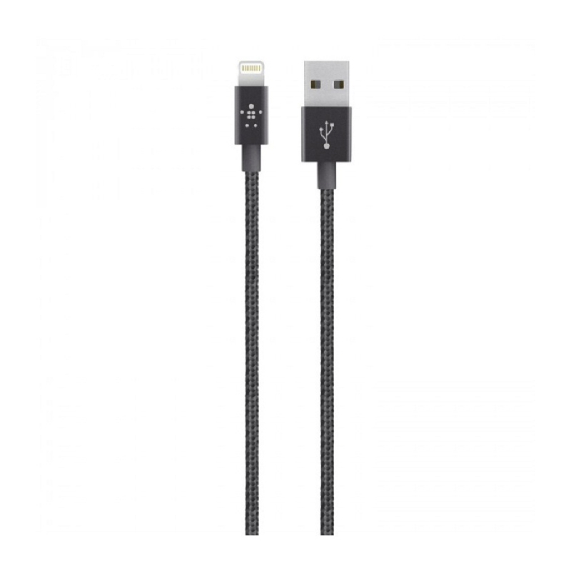 Belkin Lightning To USB Cable Premium (Metallic Finish) 1 2M - Hitam